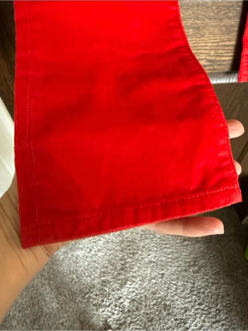 Crewcuts Bright Tomato Red Corduroy Kids Jeans Size 12 Like New